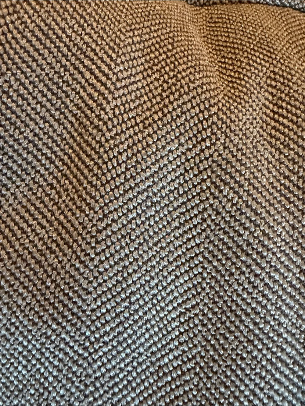 Decorative Herringbone Throw Pillow - Neutral Tan feather EUC